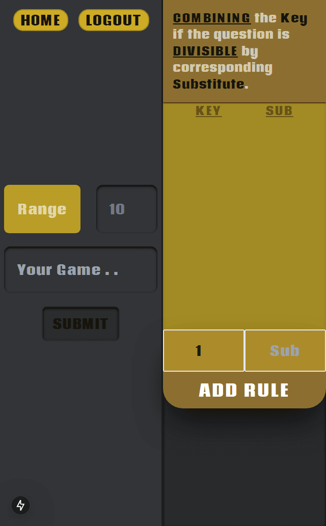 Add Game rule